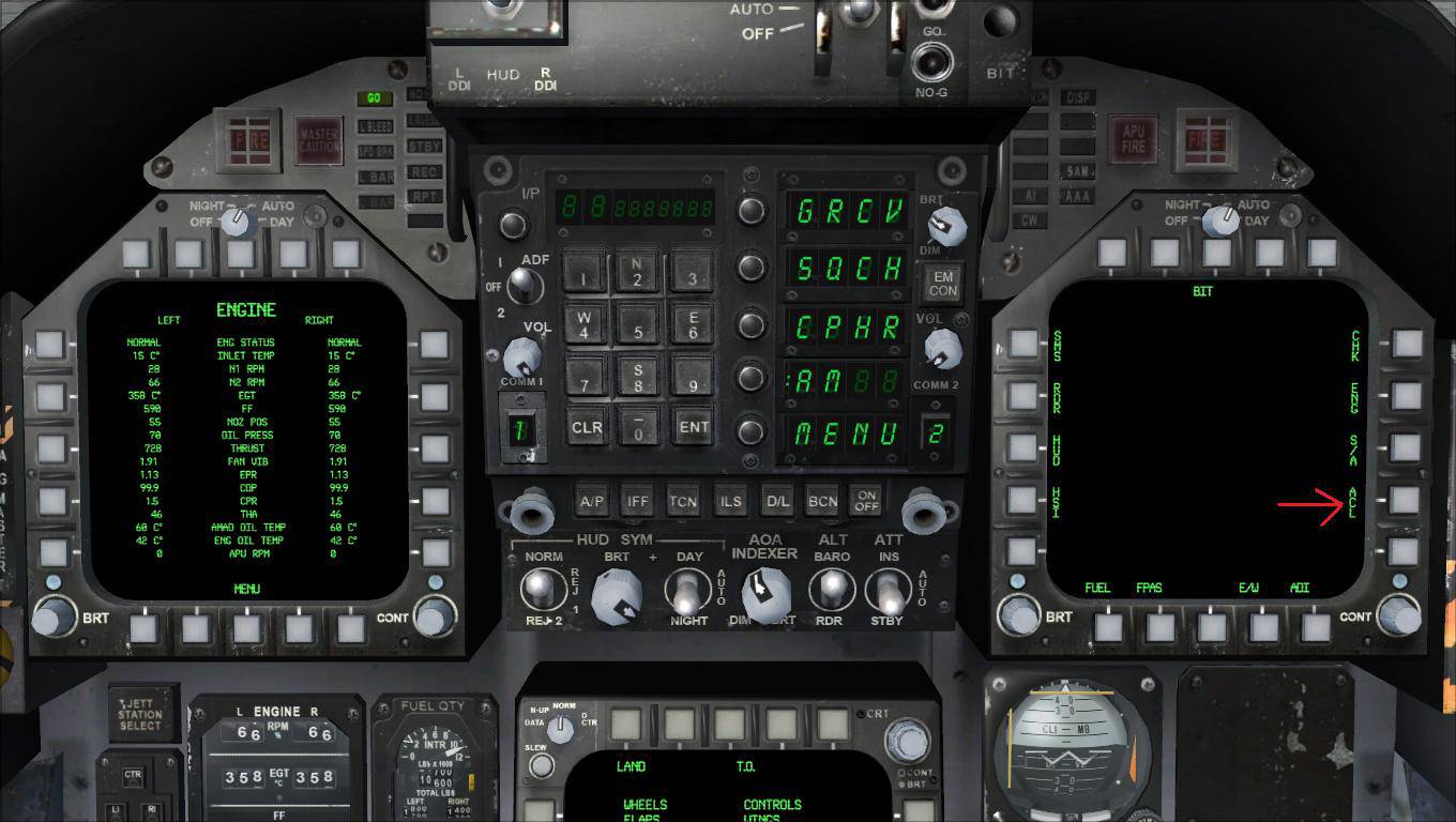 f18 cockpit layout fsx